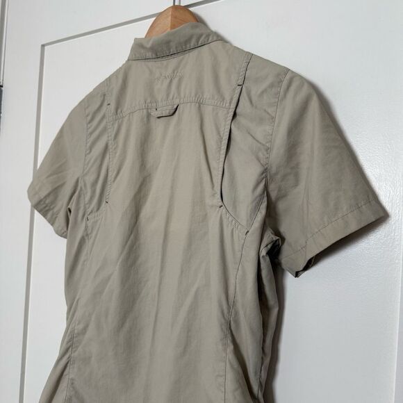 Columbia Titanium Shirt Womens Small Tan Short Sleeve Vented Outdoor Hiking - Picture 6 of 14